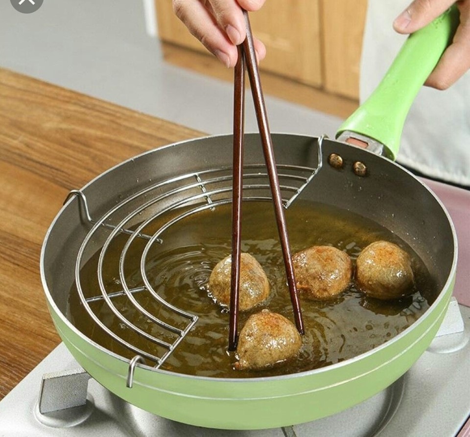 Vỉ gác chảo ráo dầu mỡ bằng inox (Chọn Size)