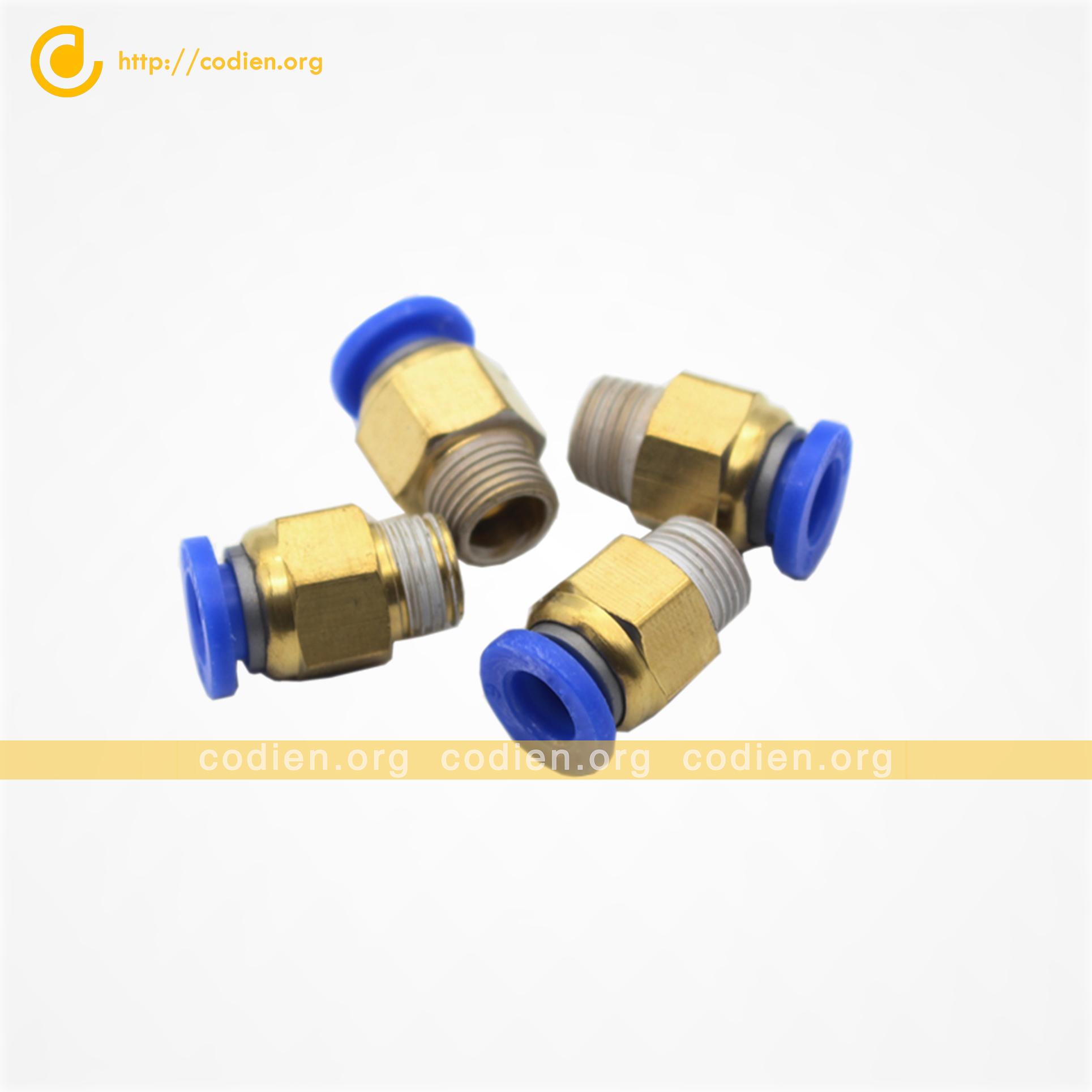 Cút nối nhanh PC6-01 PC6-02 PC6-03 PC6-04 PC6-M5 ống phi 6 (số lượng 10 chiếc)