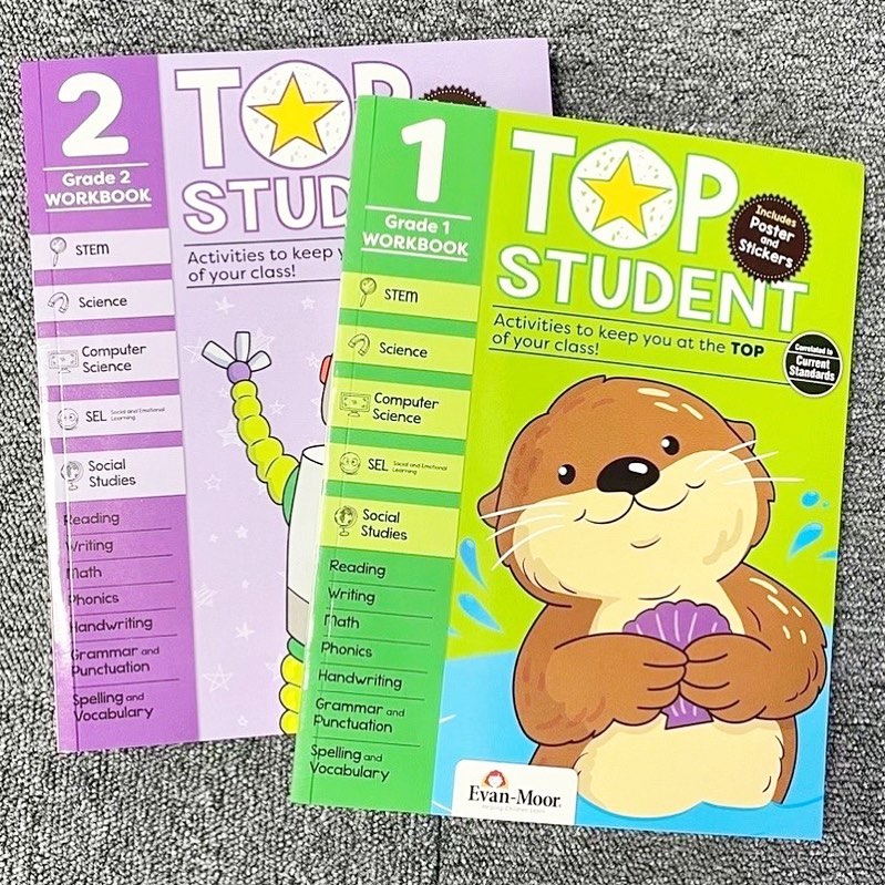 Top Student (Grade Pre-K + K/ Grade 1+2) - Evan Moor + File Nghe | Nhập Khẩu