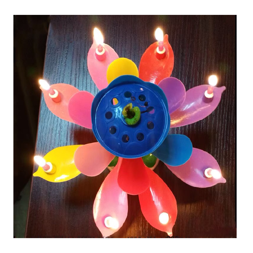 🍰SIÊU ĐẸP🍰 NẾN SINH NHẬT 3D TỰ ĐỘNG : NỞ HOA - XOAY TRÒN - PHÁT NHẠC