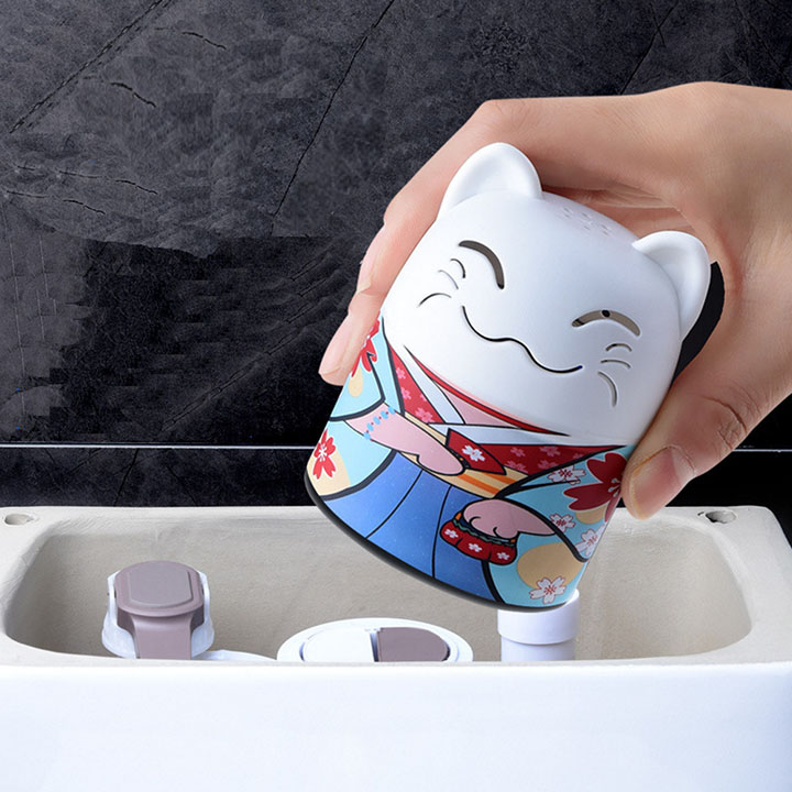 Cốc thả vệ sinh bồn cầu hình mèo tương đương 80 viên thả bồn cầu thông thường