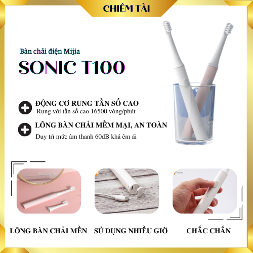 [HCM]Bàn chải điện Mijia Sonic T100