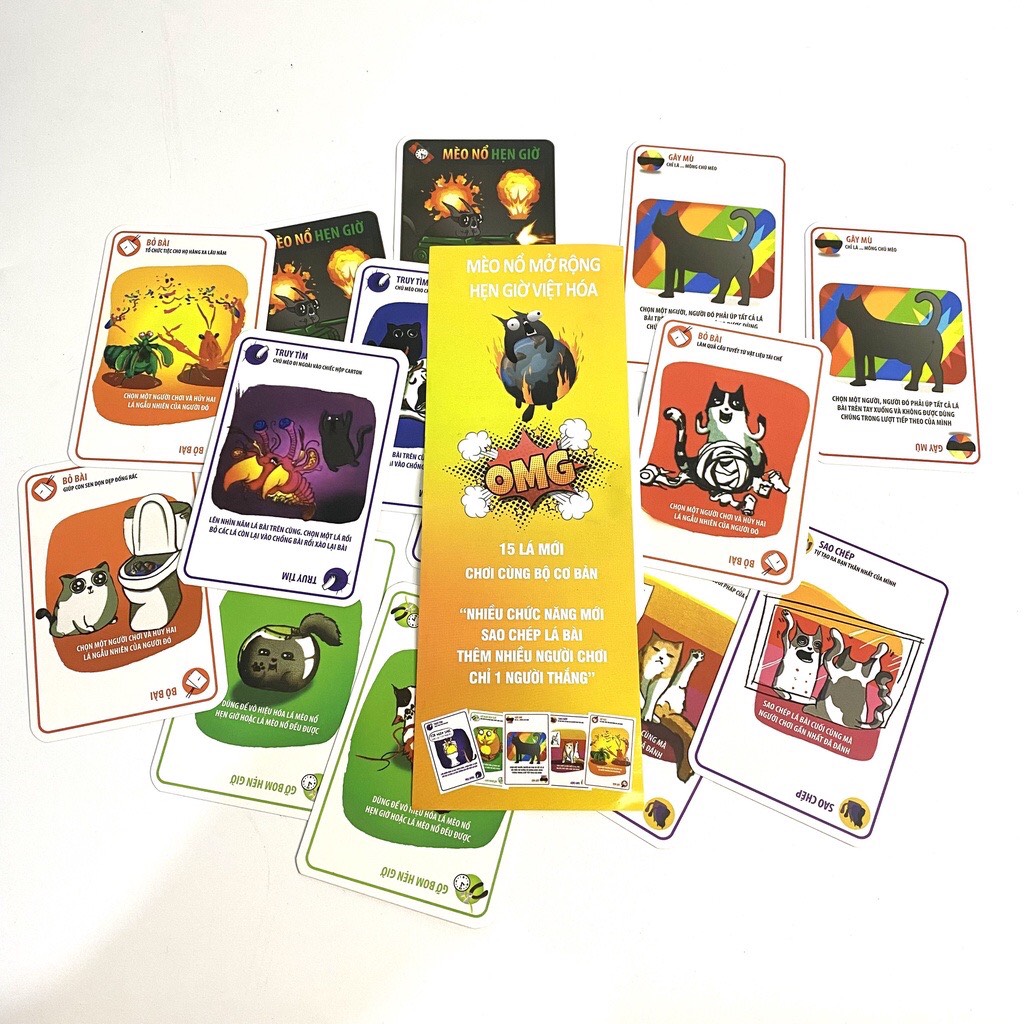 Combo Mèo Nổ + 6 Bản Mèo Nổ Mở Rộng Tiếng Việt - Boardgame Exploding Kittens