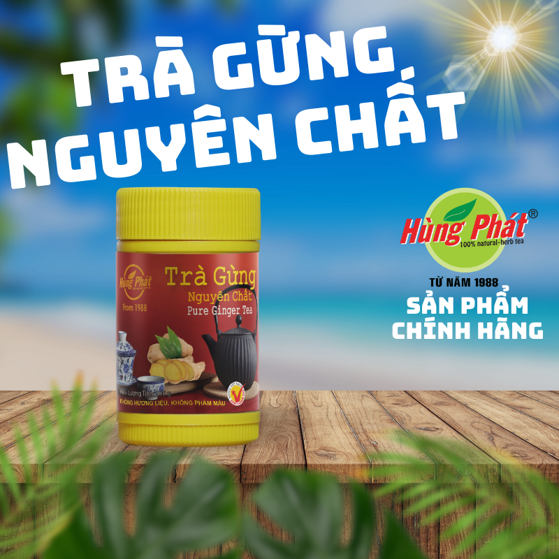 Trà gừng nguyên chất - trà hùng phát