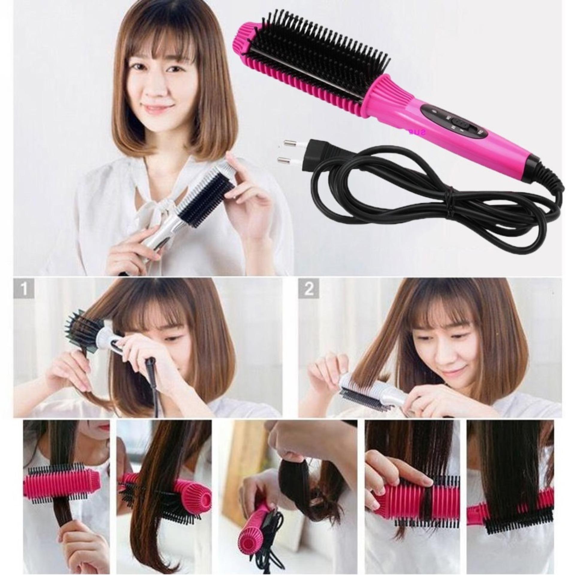 Máy Uốn Tóc, Chải Tóc , Tạo Kiểu Tóc Đa Năng - Lược Điện Tạo Kiểu Tóc