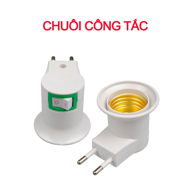 Chuôi E27 Sử Dụng Điện 220v Cho Bóng Đèn Led Thông Dụng, An Toàn, Nhựa ABS