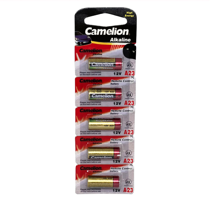 Vỉ 5 viên A23 Camelion Alkaline 12V dùng cho remote cửa cuốn - Hàng chính hãng