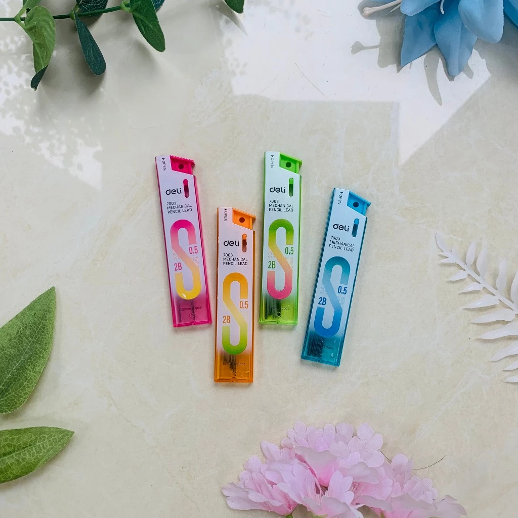 Ruột bút chì kim E7003/E7004 Deli, ngòi chì kim, lõi chì bấm nhỏ gọn tiện lợi
