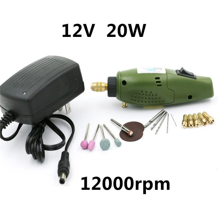 Bộ máy khoan mài cắt cầm tay mini