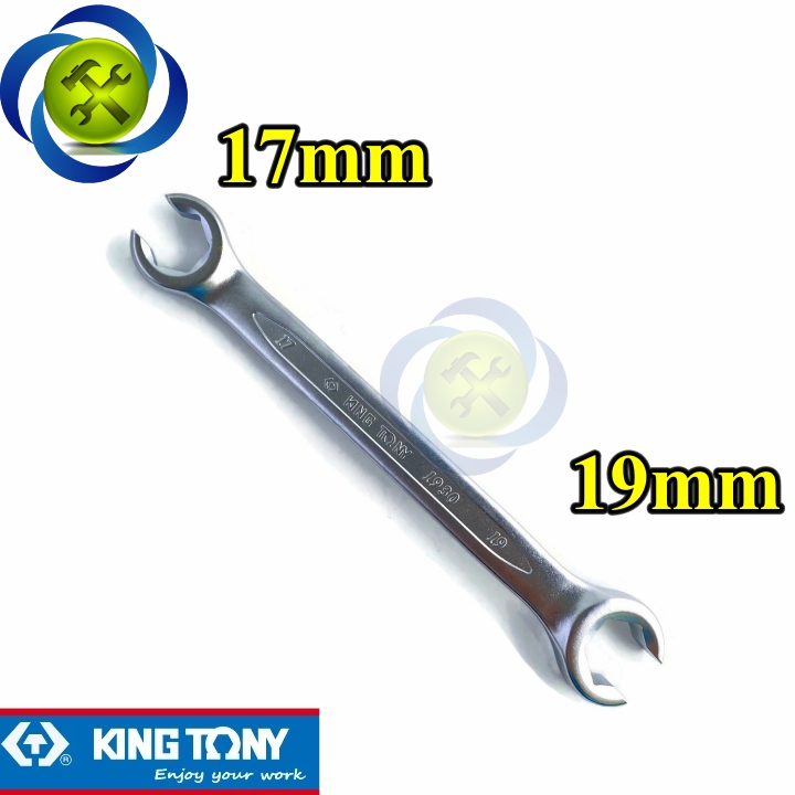 Cờ lê mở ống dầu 17mm -19mm Kingtony 19301719 loại hai đầu