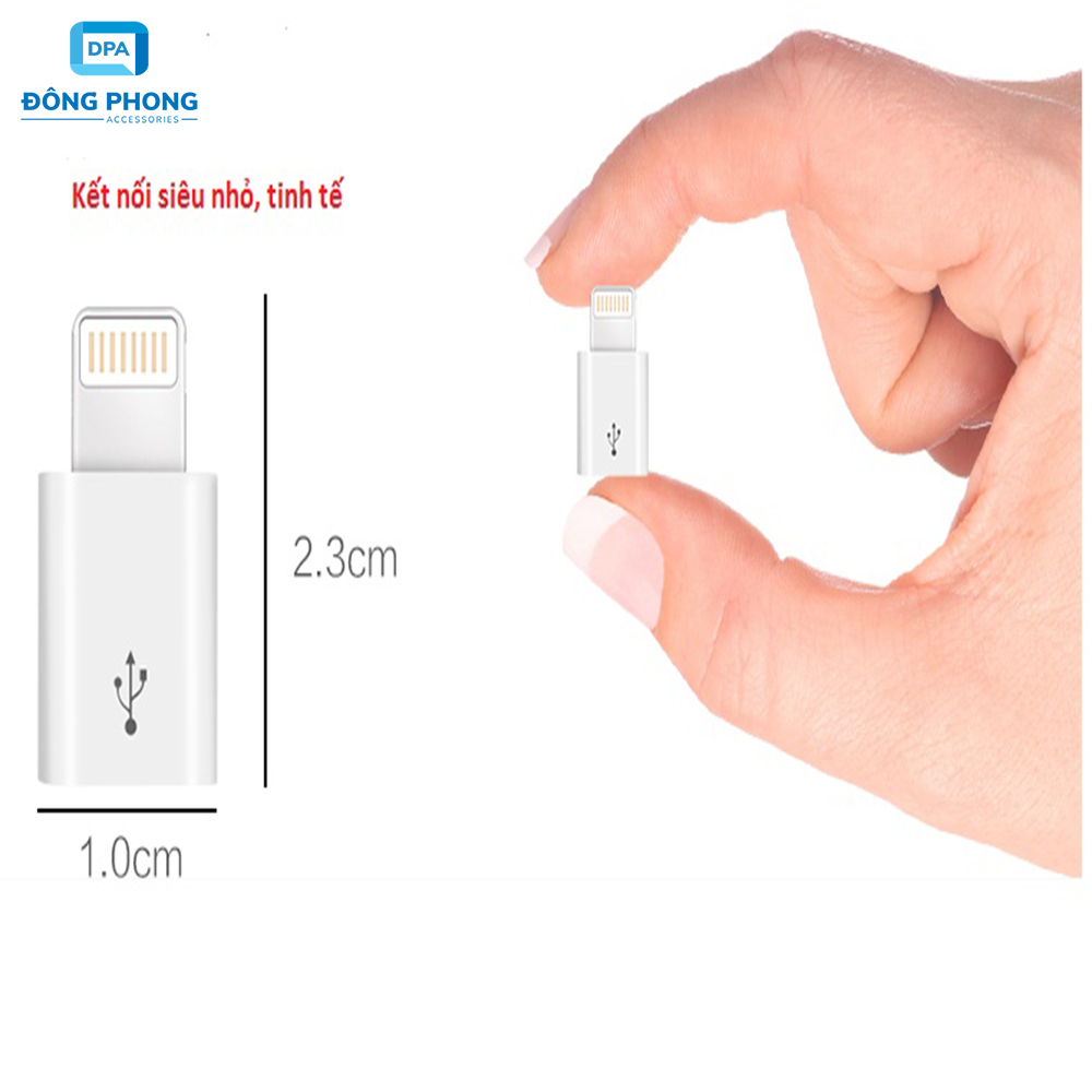 Đầu Nối Cáp Sạc Micro USB Sang iPhone, iPad