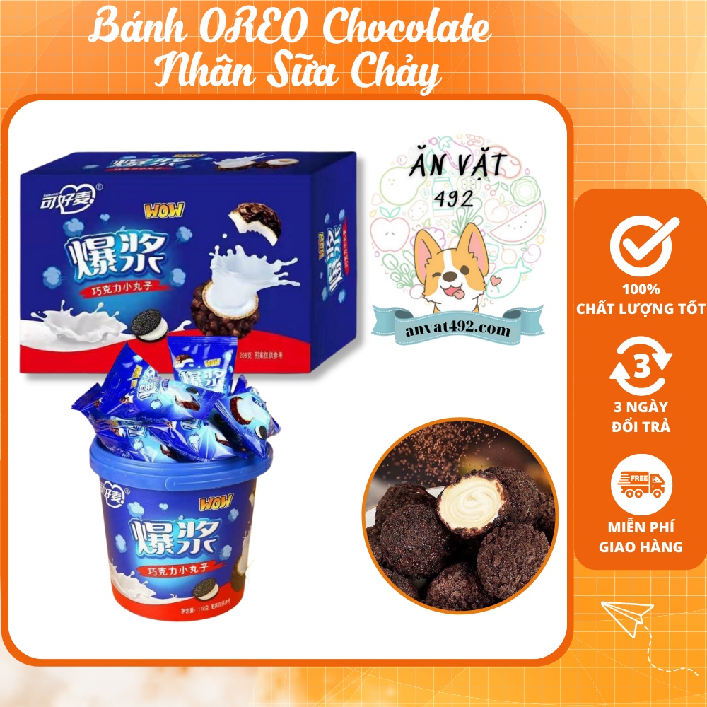 Bánh oreo chocolate nhân sữa chảy