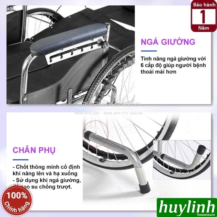 Xe lăn tay ngả giường có bô Nikita N213-1 - Ngả 6 cấp độ