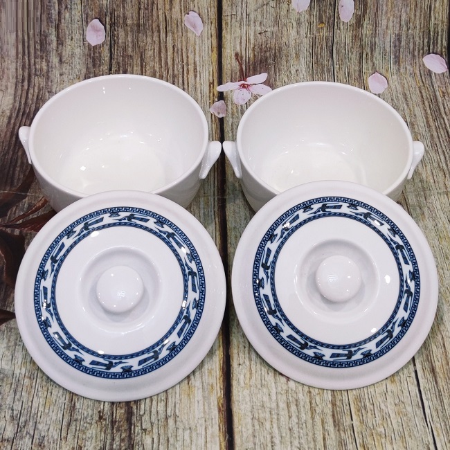 Thố cơm sứ Minh Long họa tiết chim lạc - thố cơm sứ Minh Long hình chim lạc