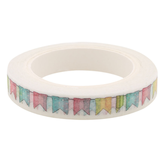 [HCM]Băng Keo Giấy Trang Trí Washi Tape - Flag String