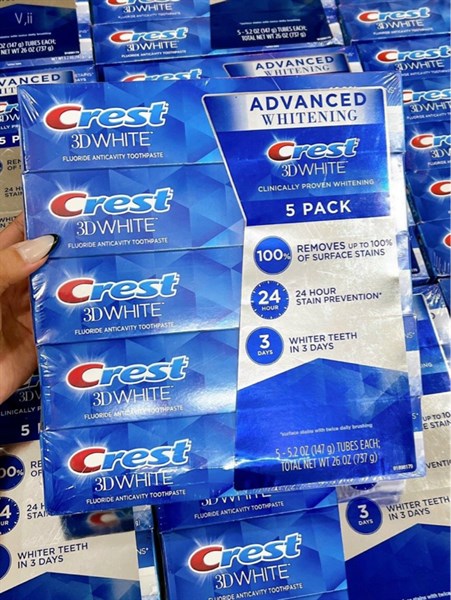 Kem đánh răng Crest 3D White 147g mẫu mới