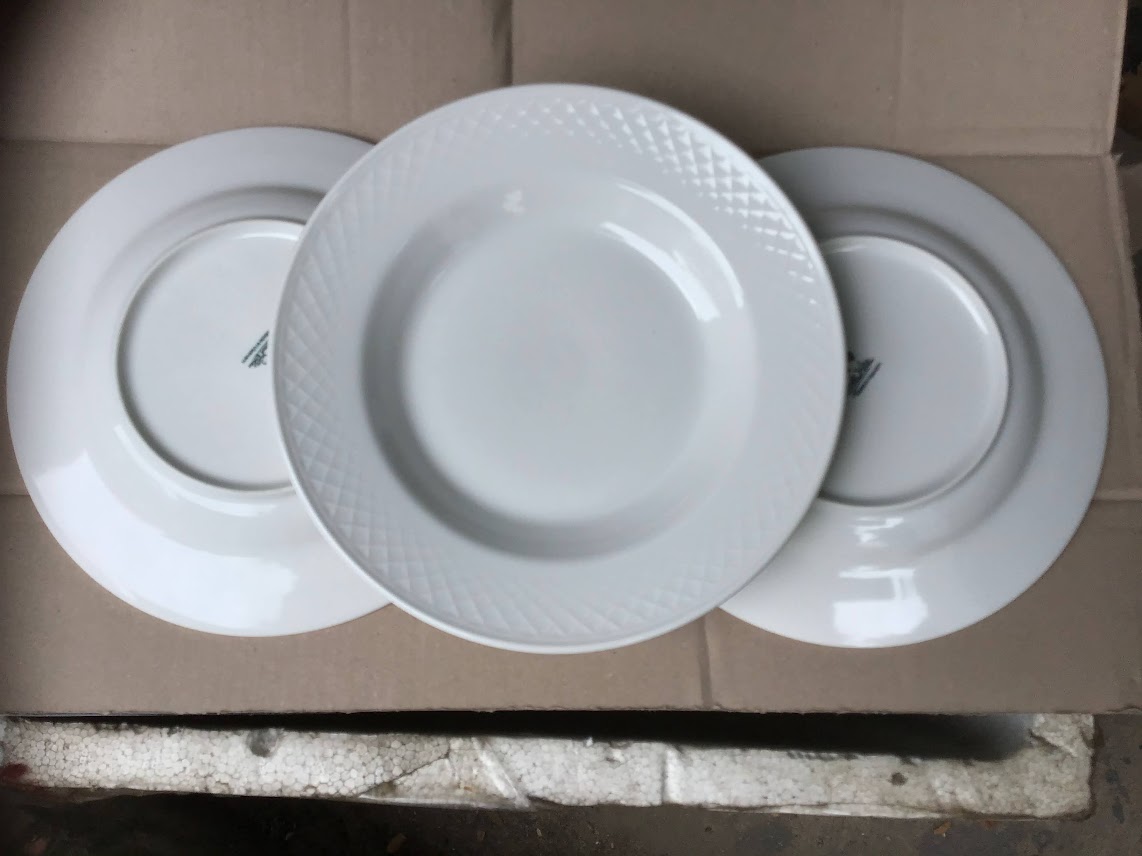 Combo 3 dĩa sứ cao cấp sâu lòng gân 9inch (22.5cm)