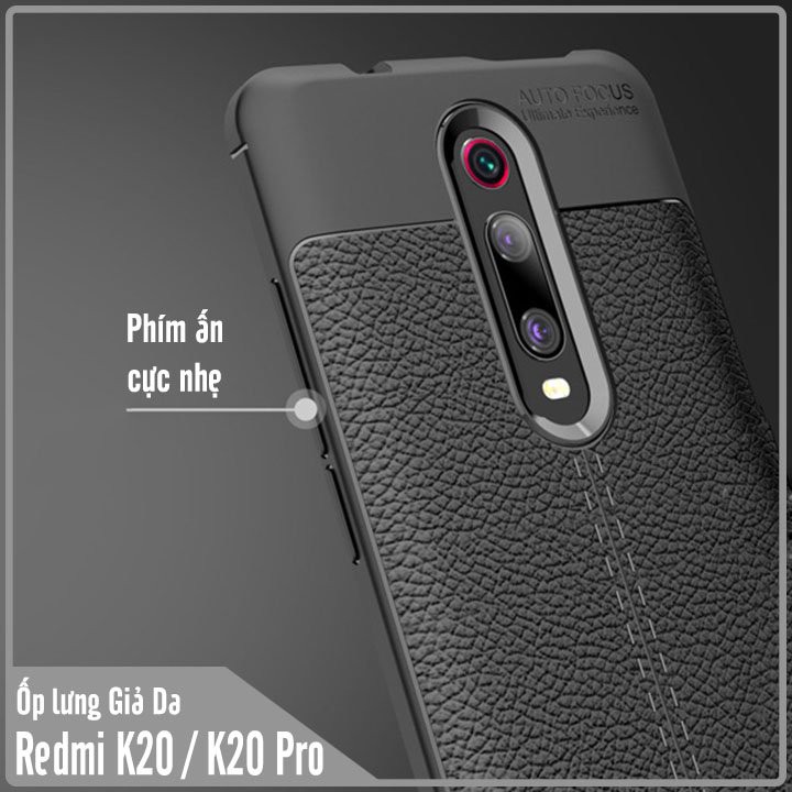 Ốp lưng xiaomi redmi k20 / k20 pro giả da chống sốc auto focus