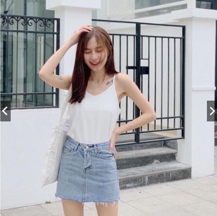 Áo 2 dây voan trơn