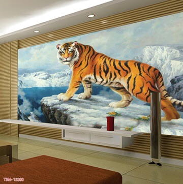 Tranh Hổ 3D dán tường
