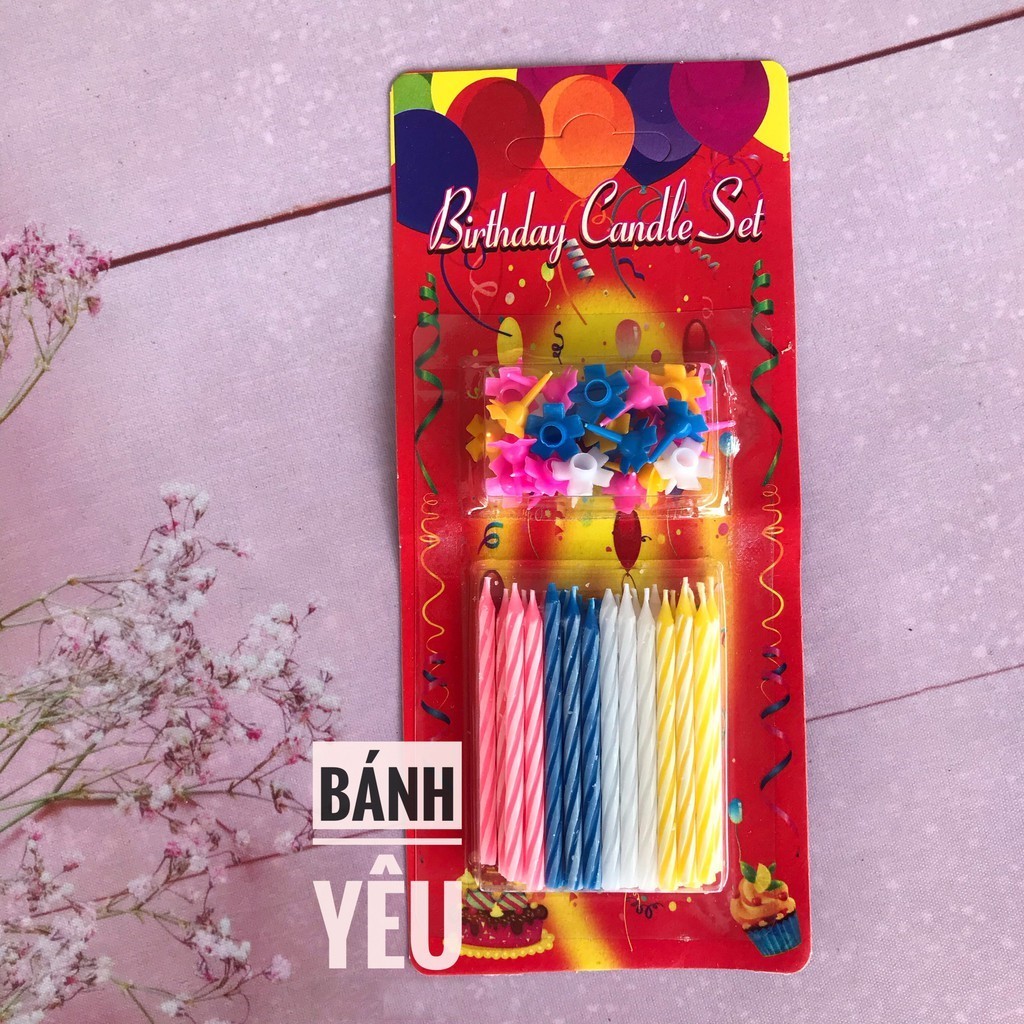 Nến xoắn cắm bánh sinh nhật