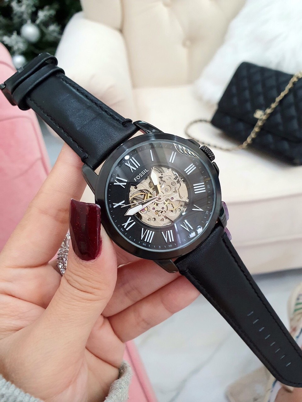 Đồng hồ Nam Fossil automatic dây da
