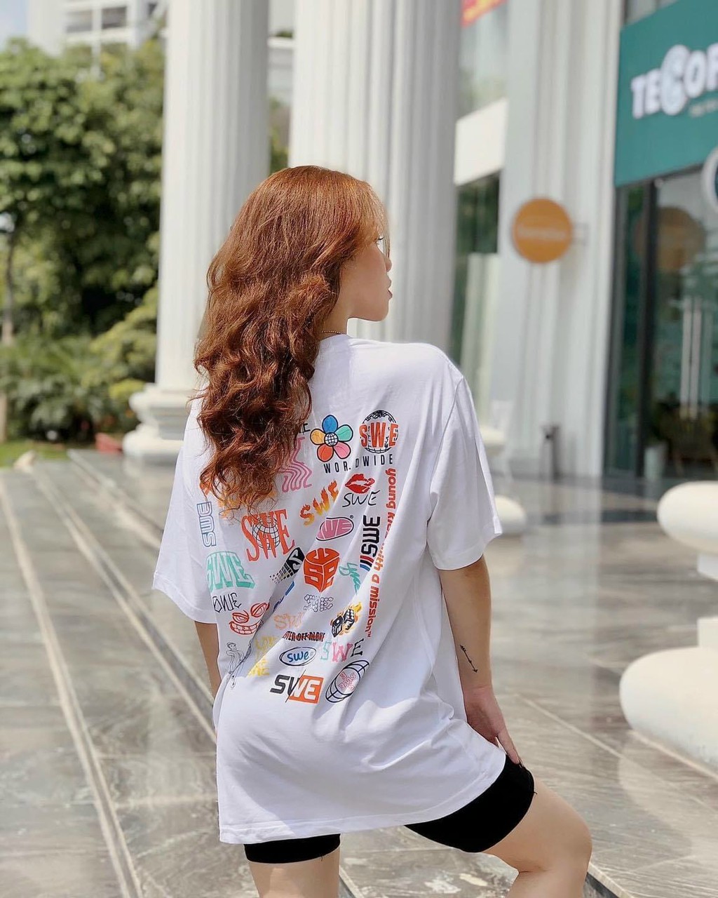 [HleeStore] ÁO THUN SWE LOGOS UNISEX (ĐEN, TRẮNG)