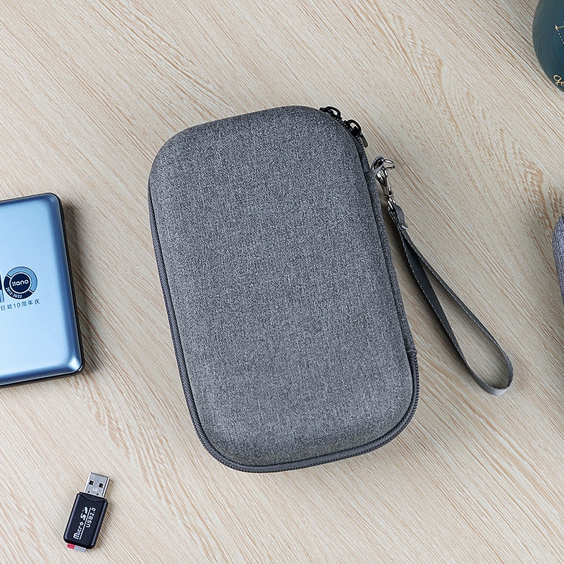 Double-layer mobile hard disk storage package data cable u disk charging treasure digital storage box EVA hard shell shockproof and drop resistant