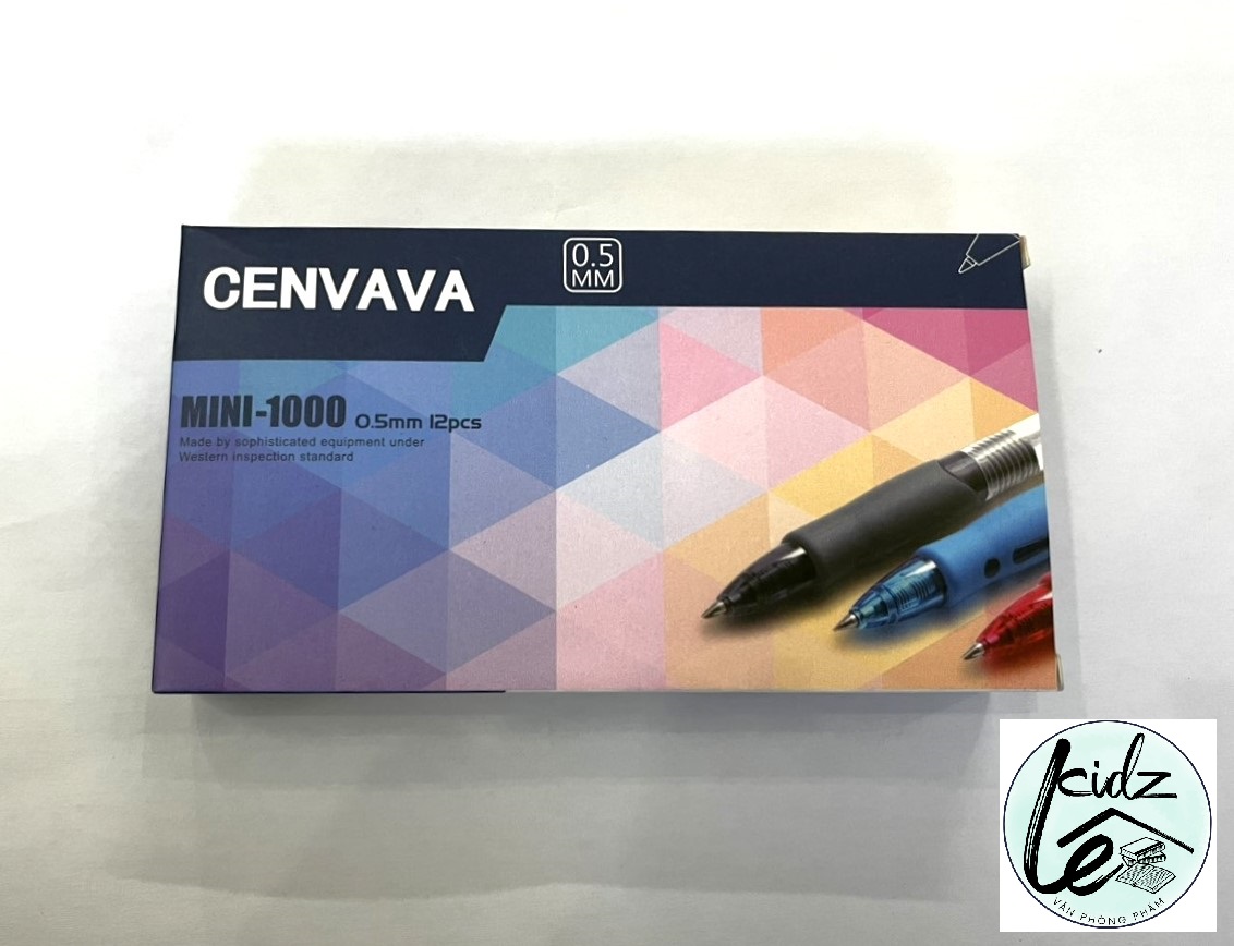 (HCM) Bút nước Bấm CENVAVA MINI-1000 ngòi 0.5mm ( Hộp 12 cây)