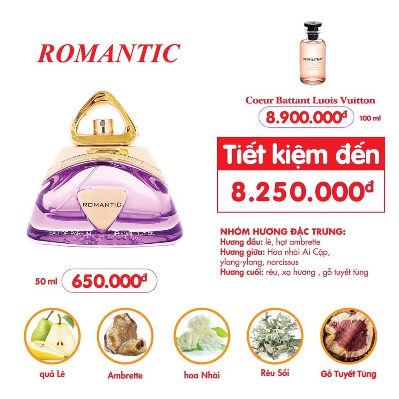 Nước Hoa Nữ Good Charme Romantic 50ml