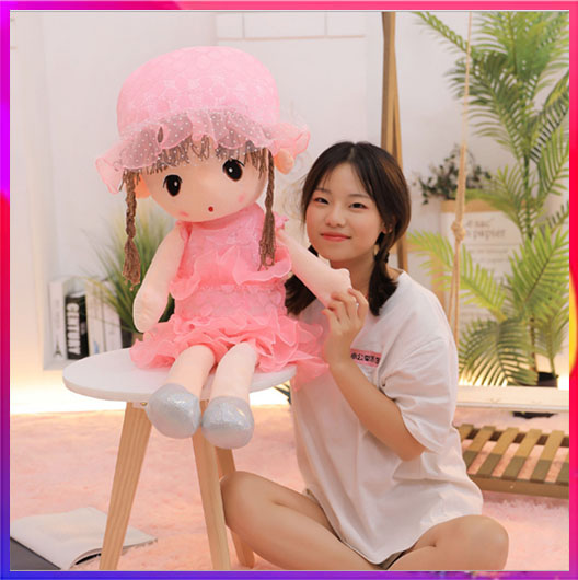 Búp bê cô dâu váy 3 tầng màu hồng
