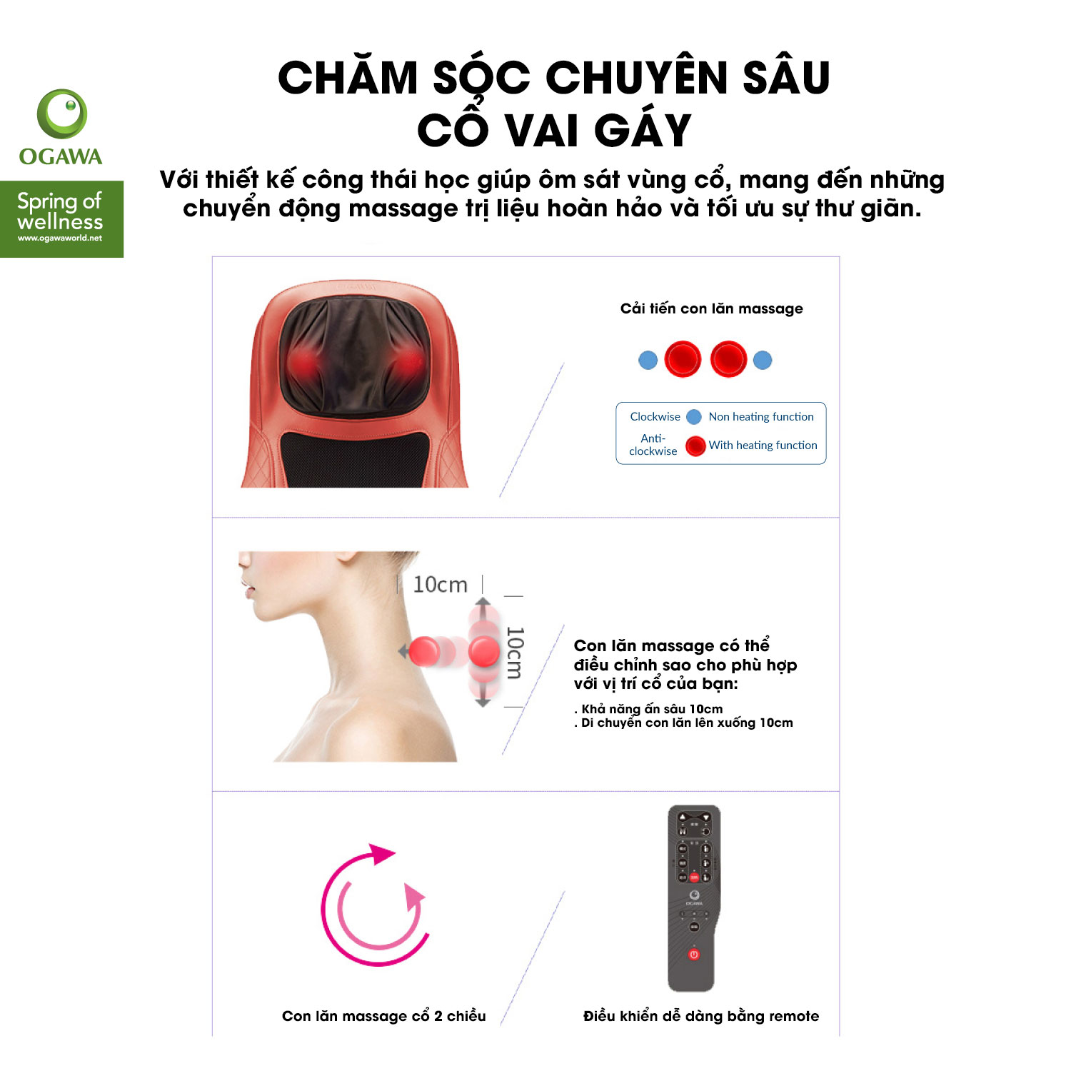 Đệm Massage Di Động OGAWA Estilo Prime Plus