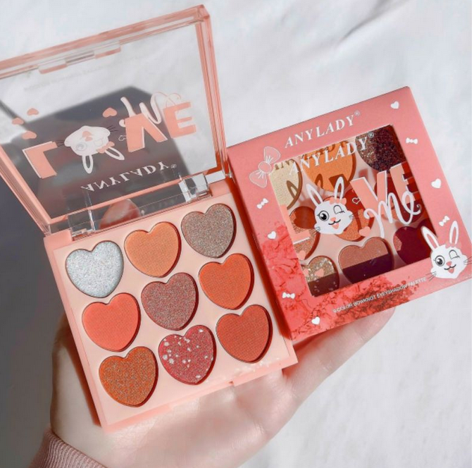 Bảng phấn mắt 9 ô trái tim ANYLADY