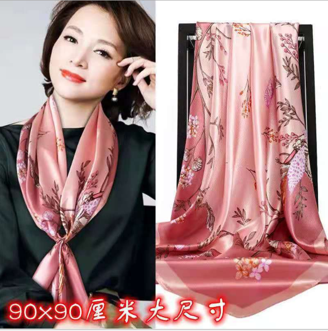 Khăn Lụa Vuông 90cm Quàng Cổ Quấn Tóc Làm Áo Yếm Lụa Siêu to dày đẹp