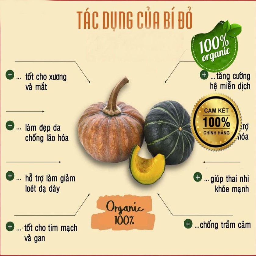 Bột Bí Đỏ Nguyên Chất 100g