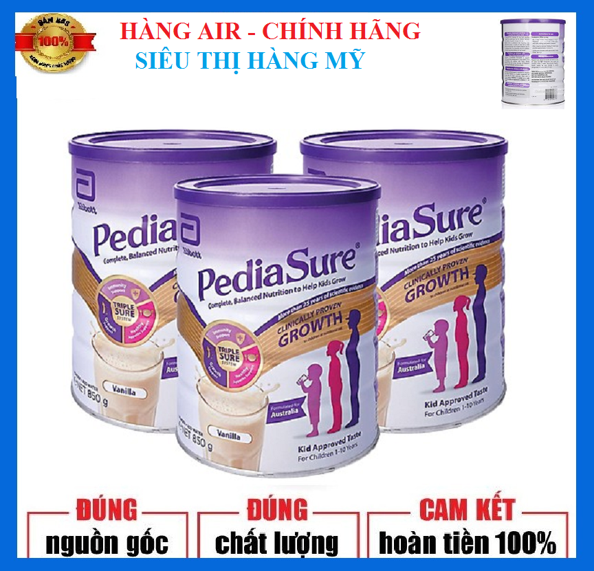 Sữa PediaSure 850g Nhập Úc - Giúp trẻ phát triển trí não, thể chất hoàn hảo