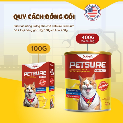 Sữa bột cho mèo Dr Kyan PET SURE