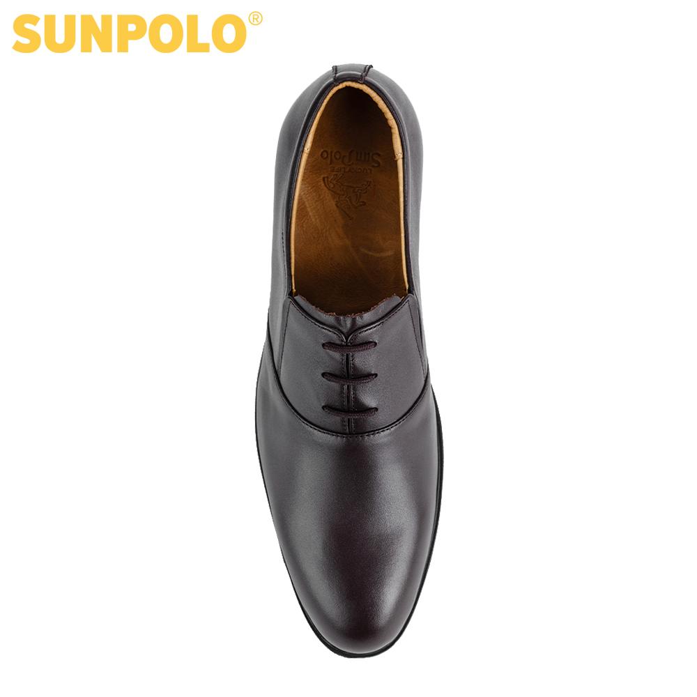 Giày Tây Nam Da Bò Công Sở SUNPOLO SUKT0528DN (Đen, Nâu)