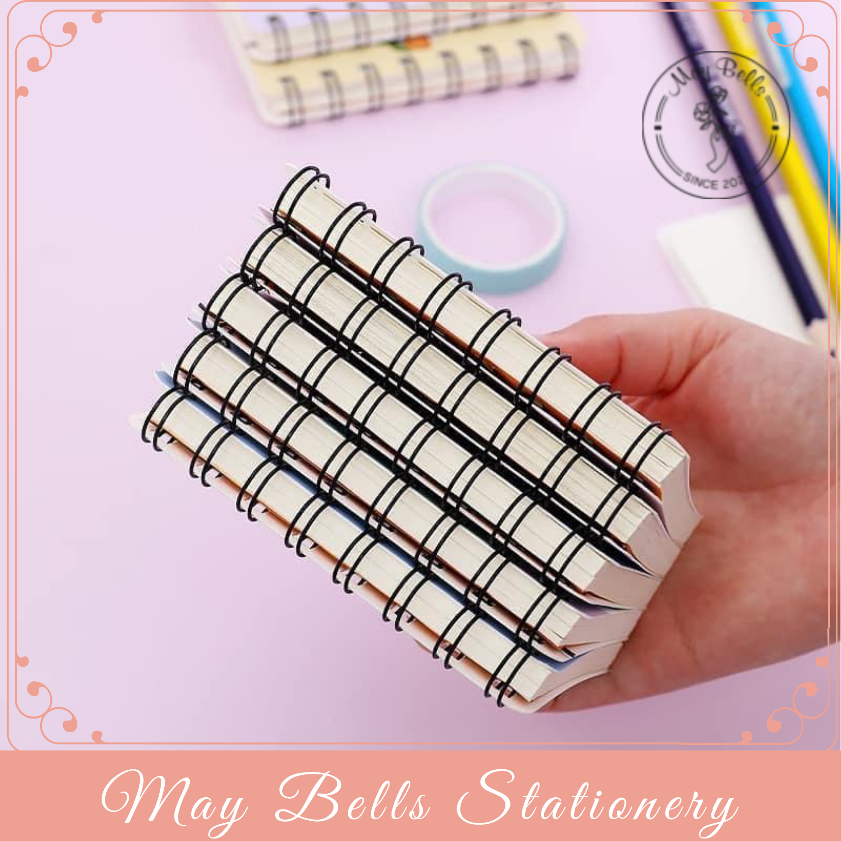 Sổ lò xo A7, Sổ mini dễ thương, Sổ từ vựng mini (mẫu ngẫu nhiên)