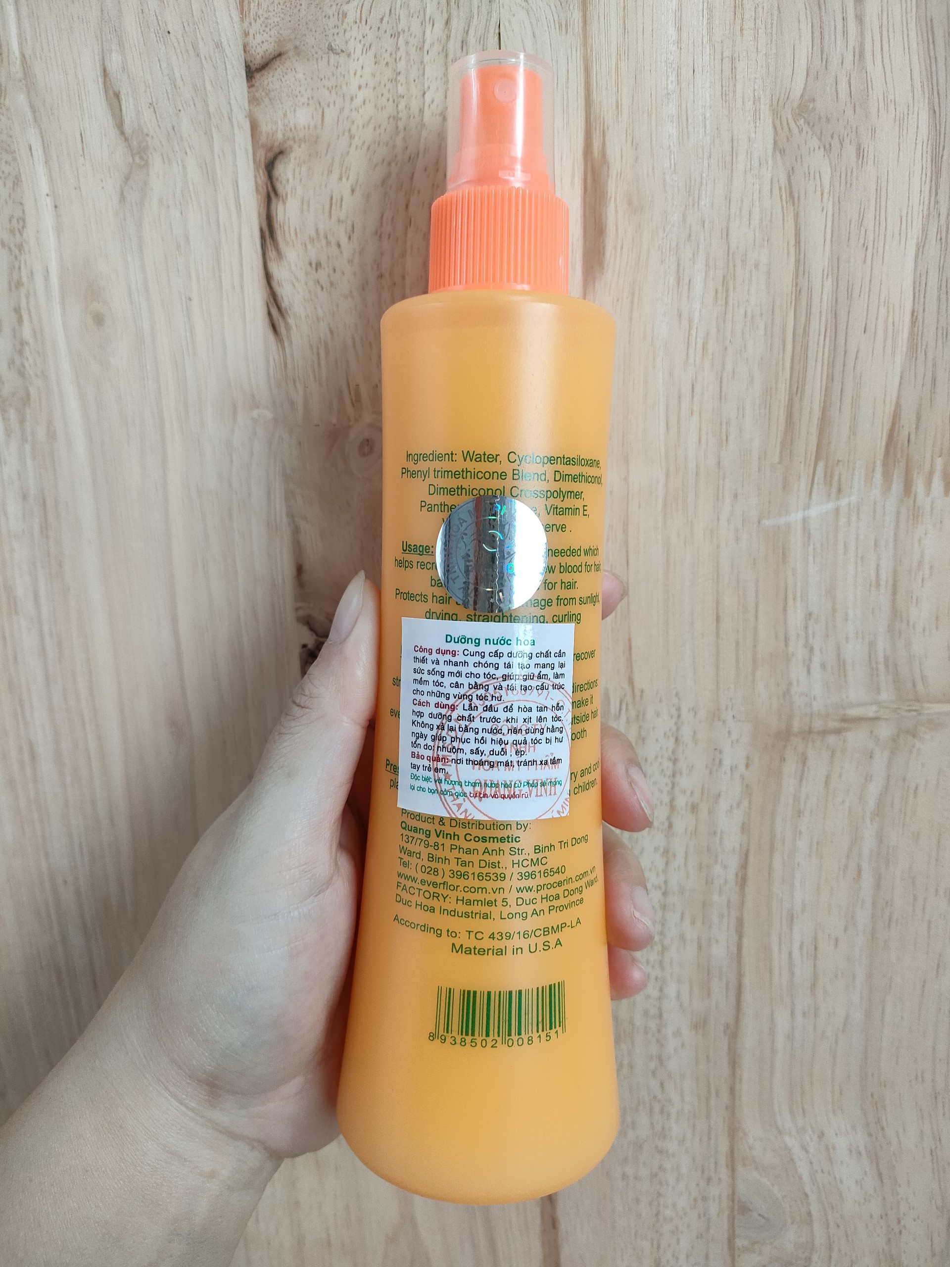Xịt dưỡng tóc Everflor 250ml