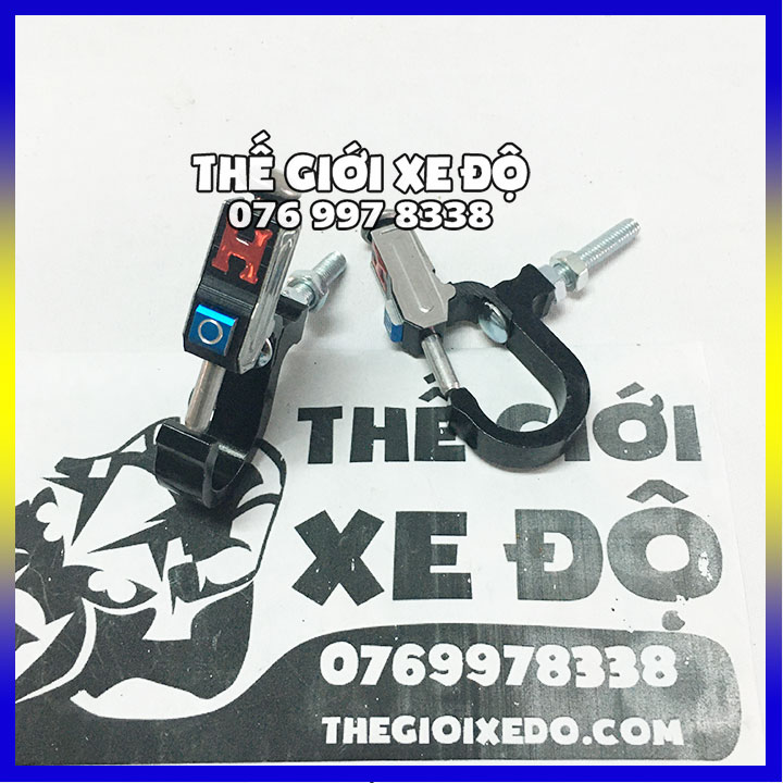 Cặp móc treo đồ xe máy nhôm bấm đủ màu