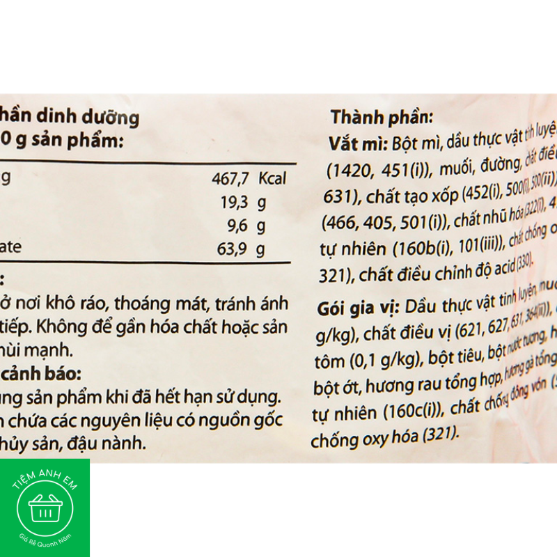 Mì Gấu Đỏ tôm và gà gói 63g