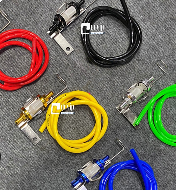 Bộ Lọc Xăng Thủy Tinh Có Giá Đỡ Gắn Mọi Loại Xe Máy MS5709
