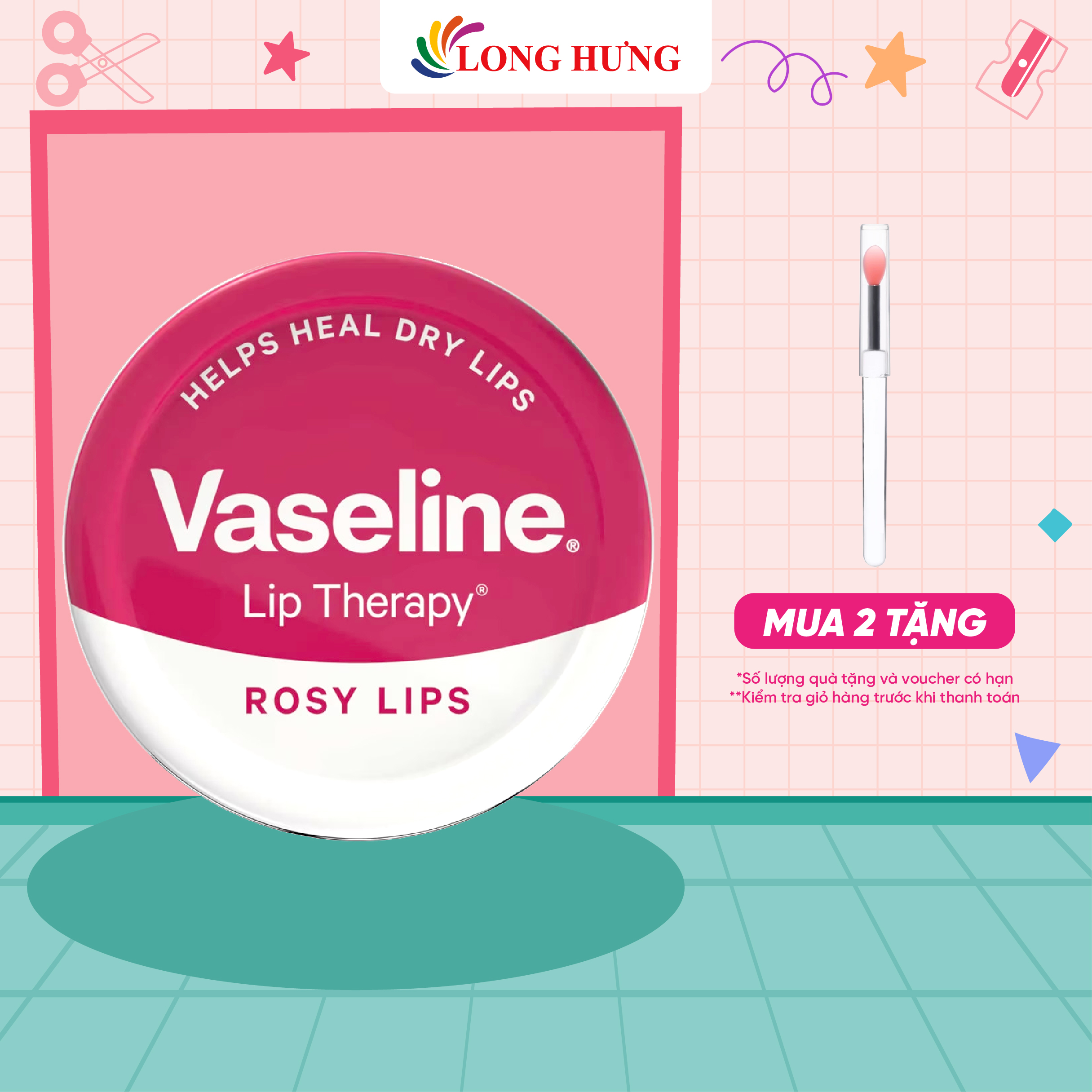 Sáp dưỡng môi Vaseline Lip Therapy giúp mềm môi (20g)