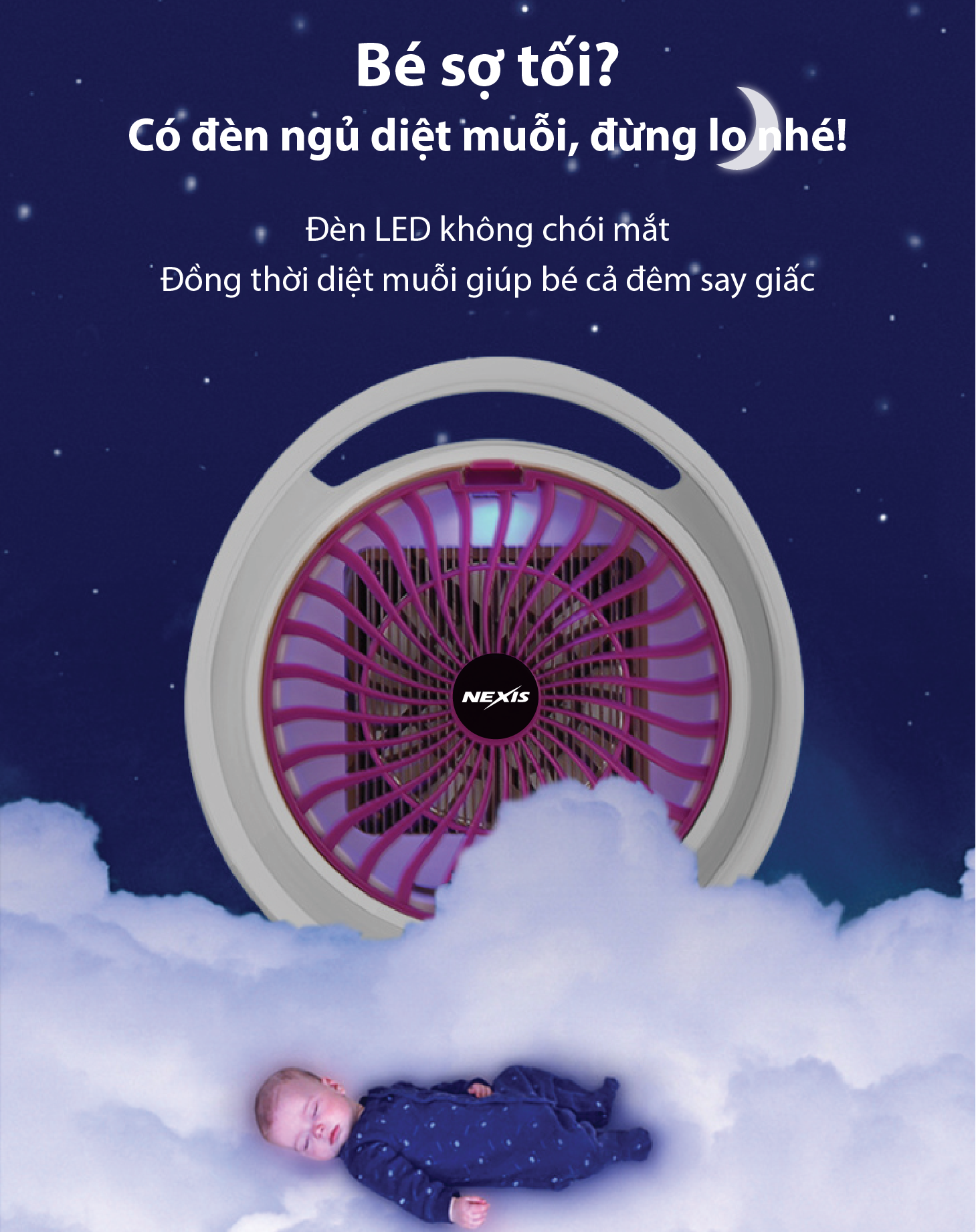 [HCM]Đèn diệt muỗi thông minh UV LED Nexis