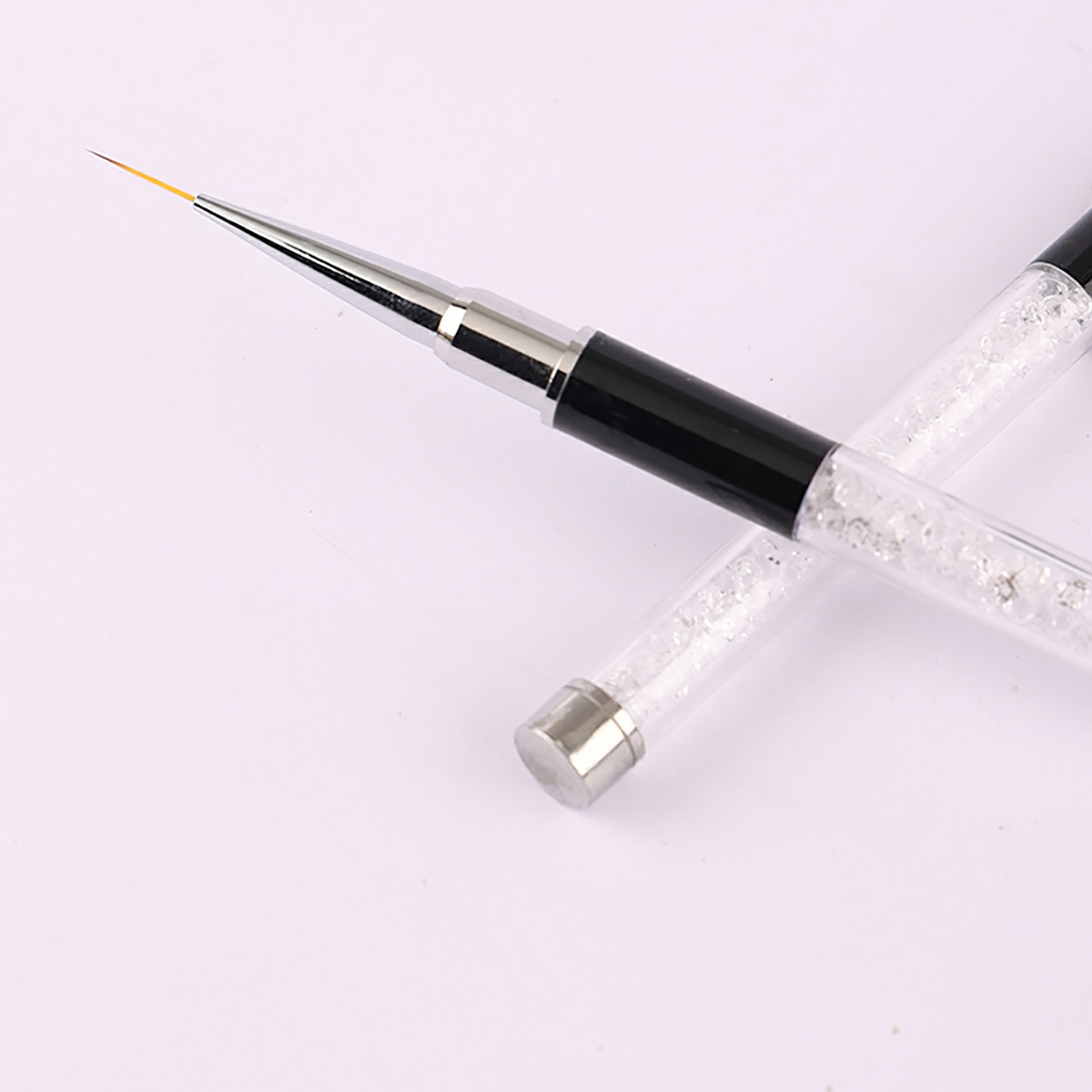 Set of 3 nail brushes, thin tip brush for super smooth nail art, 6mm;