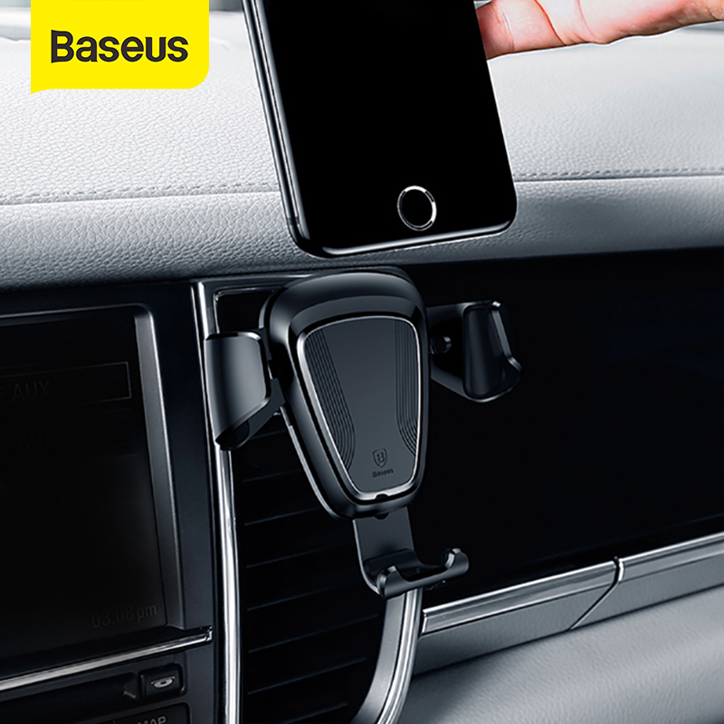 Baseus Gravity Car Phone Holder For iPhone 12 11 Xs Max X Samsung S20 S10 Air Vent Mount Mobile Phone Holder For Phone In Car Stand For 4.5 to 6.5 inches Phone