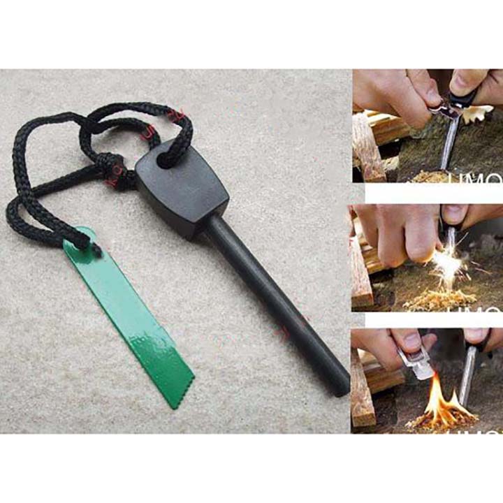 Đá đánh lửa sinh tồn Chuẩn Men bằng ma sát, dụng cụ tạo lửa sinh tồn - GD0612