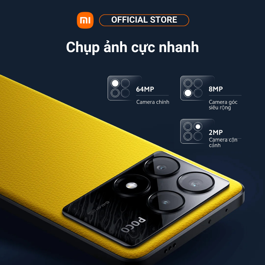 Điện thoại thông minh POCO X6 Pro 5G (8+256GB | 12+512GB) | Màn hình 120Hz AMOLED | MTK D8300 | 3 Cam 64MP | Pin 5000mAh Sạc nhanh 67W