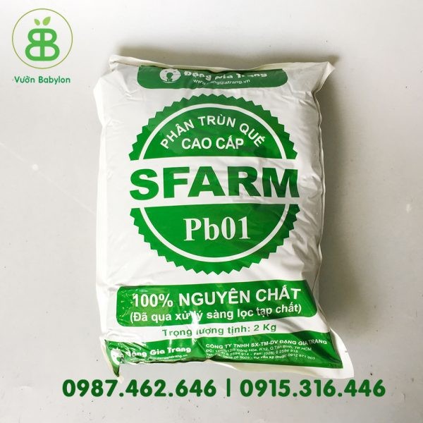 Phân Trùn Quế SFARM Túi 2KG